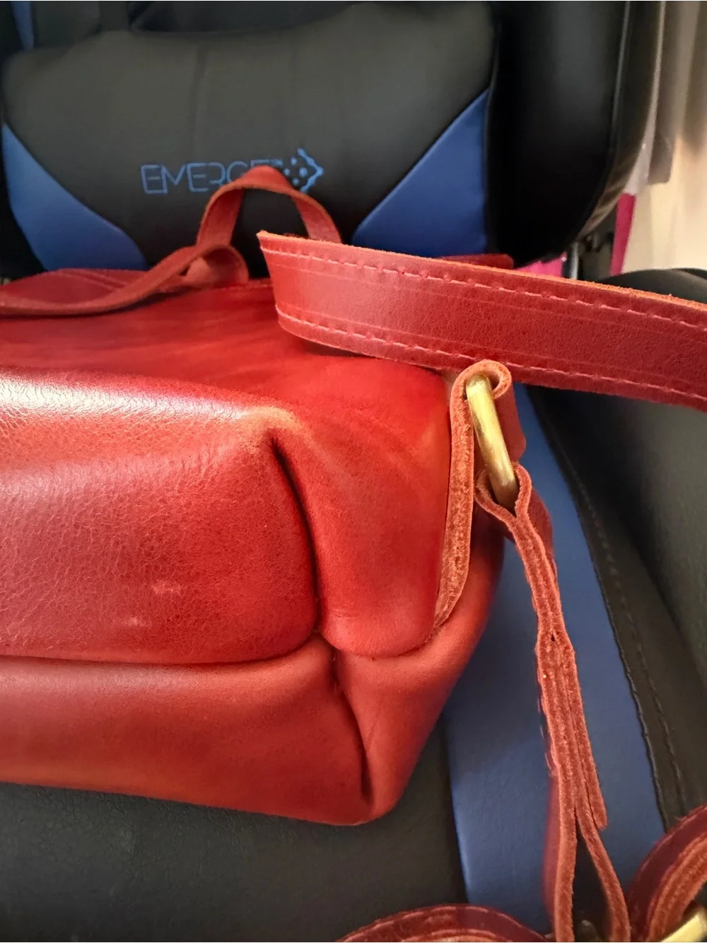 Portland leather goods laptop bag